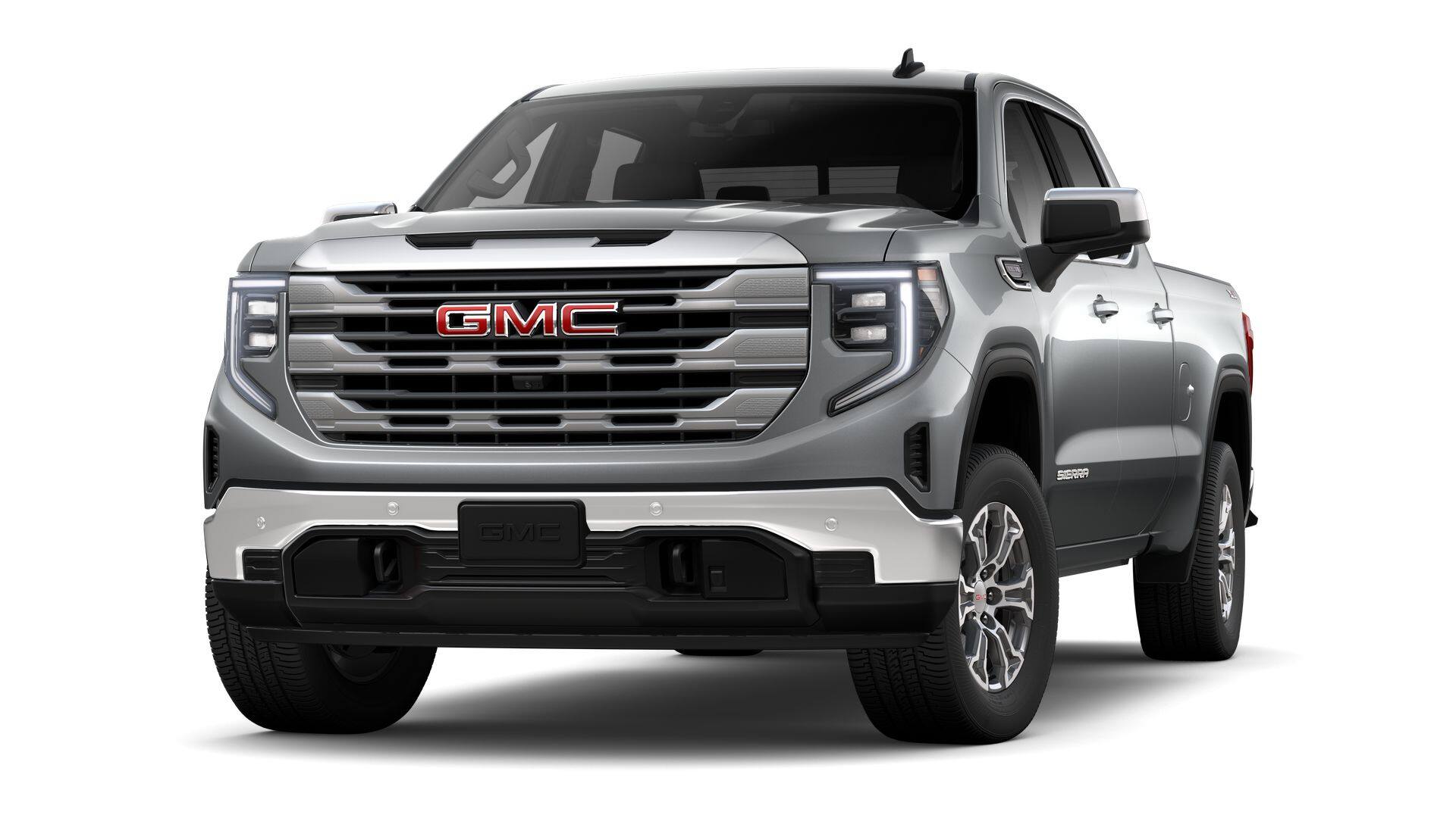 2026 GMC Sierra 1500 SLE in Sterling Metallic — front three-quarter view