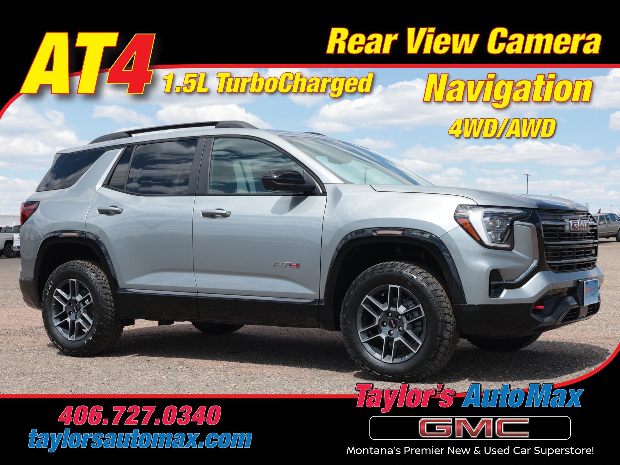 2026 GMC Terrain AT4 in Sterling Metallic — front three-quarter view
