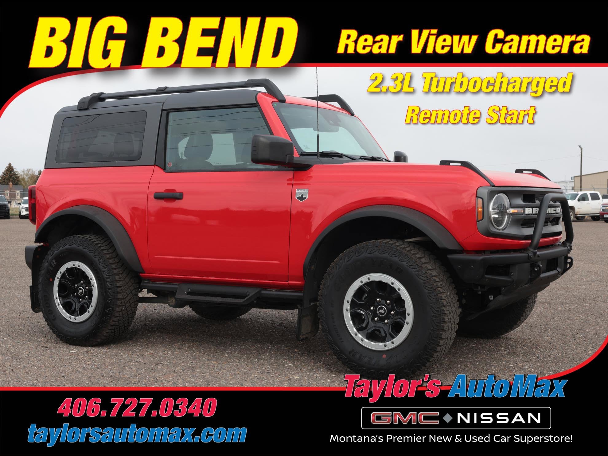 2024 Ford Bronco Big Bend in Race Red — front three-quarter view