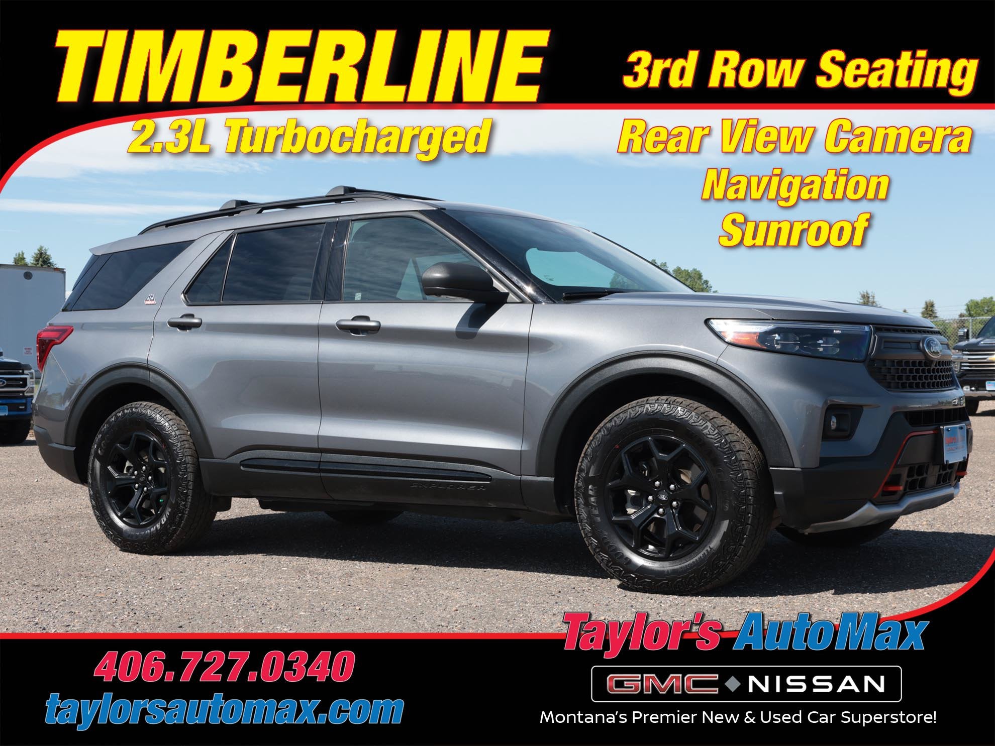 2022 Ford Explorer Timberline in Carbonized Gray Metallic — front three-quarter view