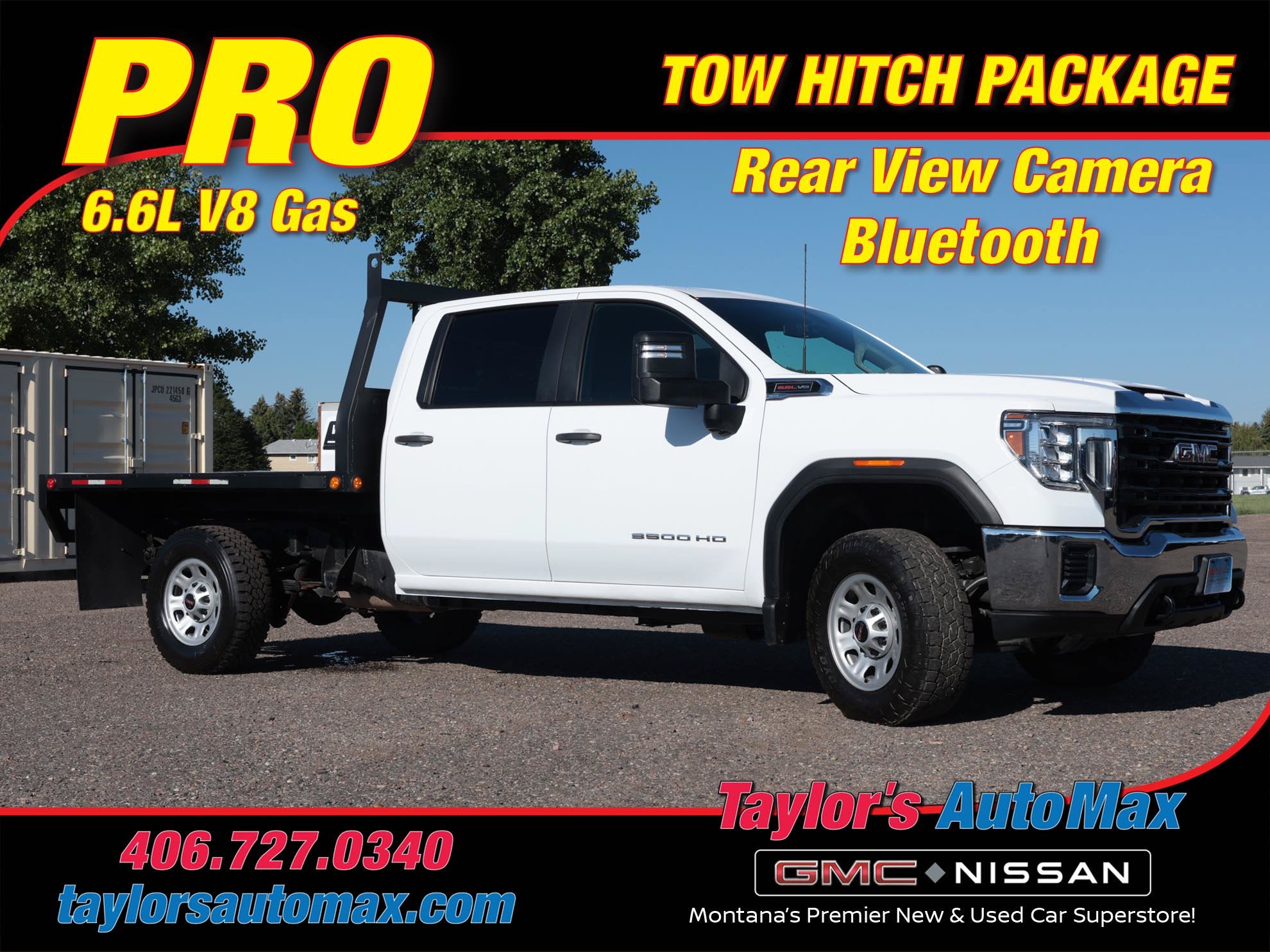 2023 GMC Sierra 3500HD Pro in Summit White — front three-quarter view