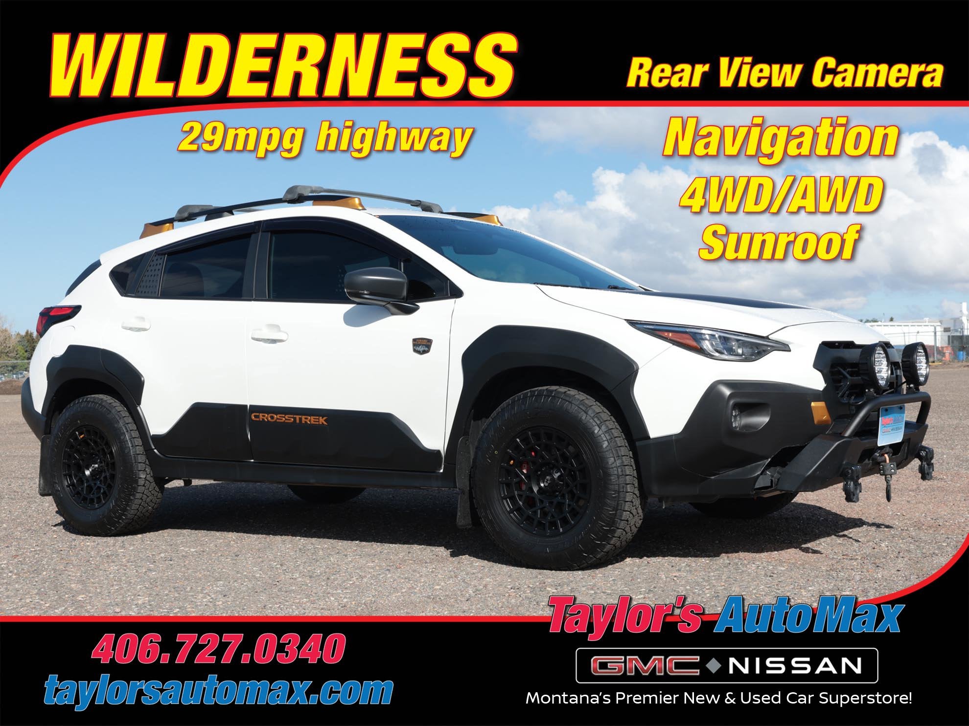 2024 Subaru Crosstrek Wilderness in Crystal White Pearl — front three-quarter view