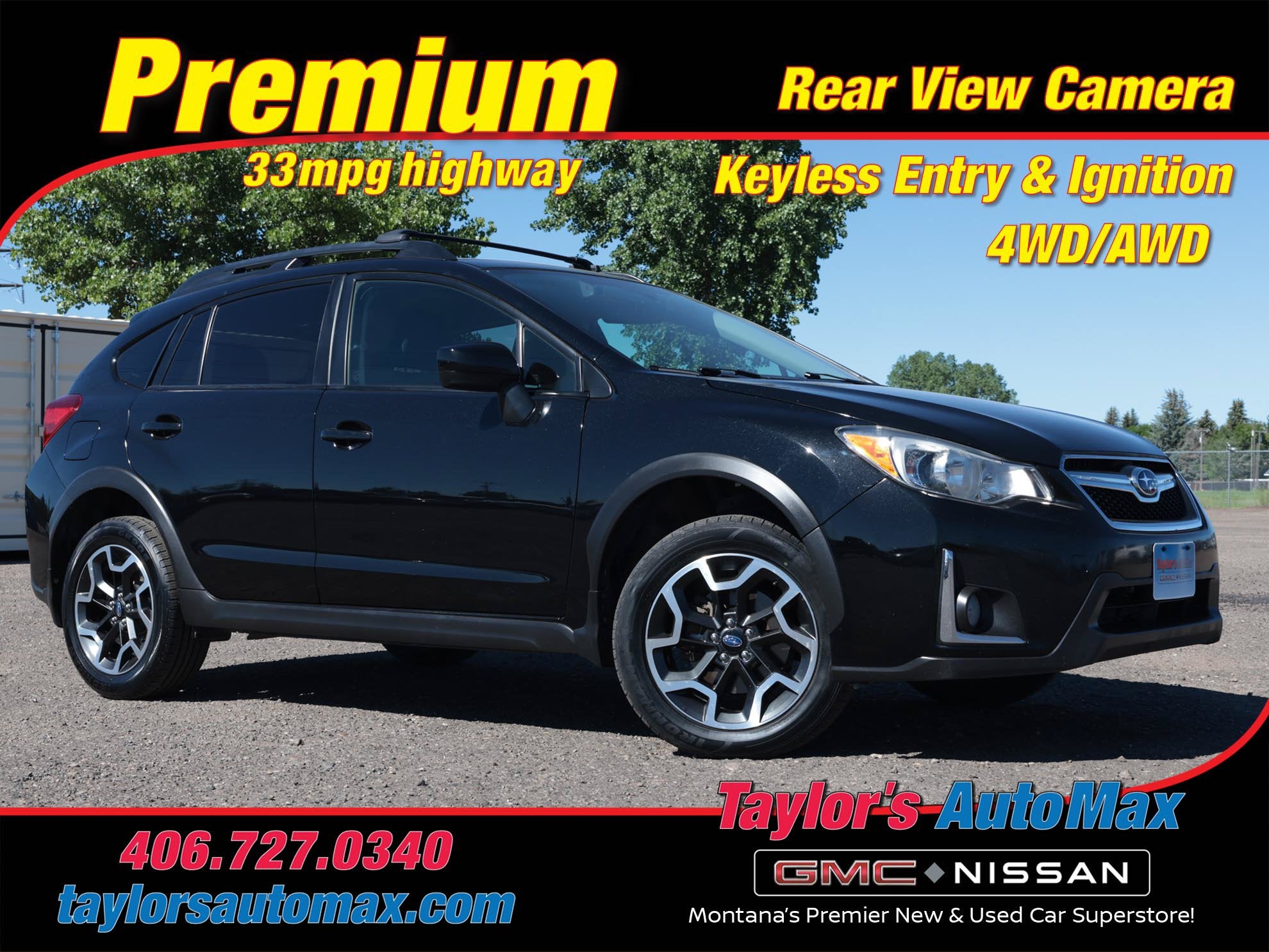 2017 Subaru Crosstrek Premium in Crystal Black Silica — front three-quarter view