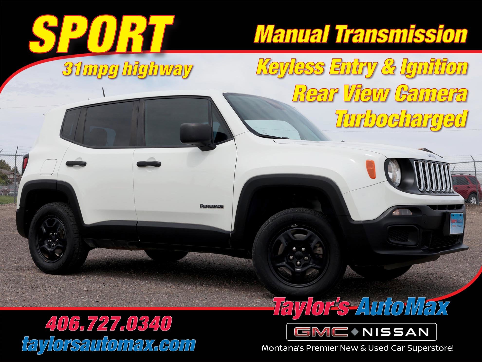 2018 Jeep Renegade Sport in Alpine White — front three-quarter view
